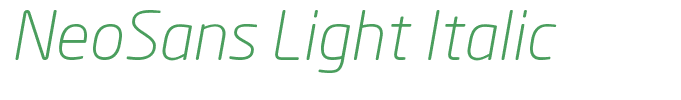 NeoSans Light Italic